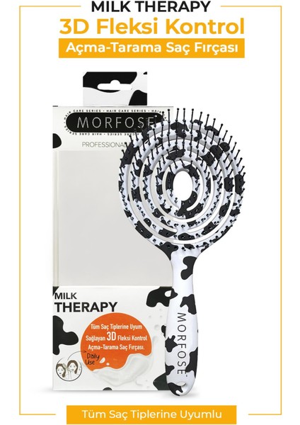 Milk Therapy Üç Boyutlu Oval Saç Fırçası