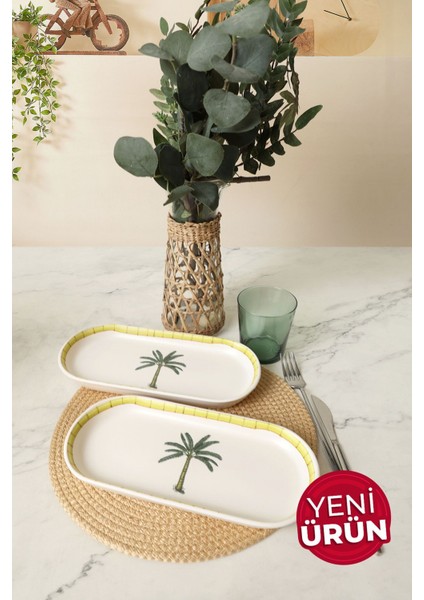 Palmiye Noyan Kayık Tabak 26 cm 2 Adet 22642
