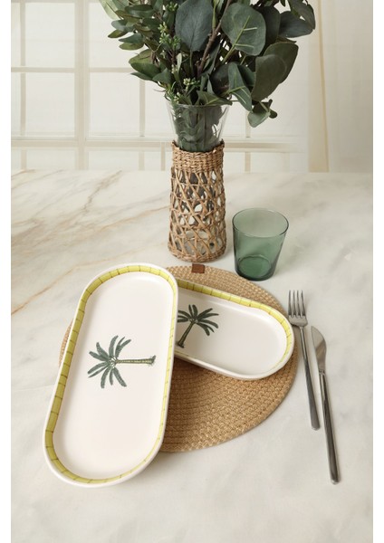 Palmiye Noyan Kayık Tabak 26 cm 2 Adet 22642