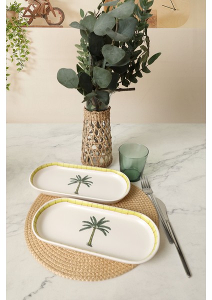 Palmiye Noyan Kayık Tabak 26 cm 2 Adet 22642