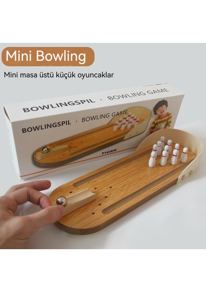 Bowling Masası Oyunları Ahşap Çocuklar Eğitici Yenilikçi Oyuncaklar (Yurt Dışından) modelleri