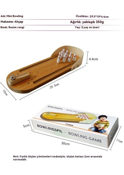 Bowling Masası Oyunları Ahşap Çocuklar Eğitici Yenilikçi Oyuncaklar (Yurt Dışından) fiyatları