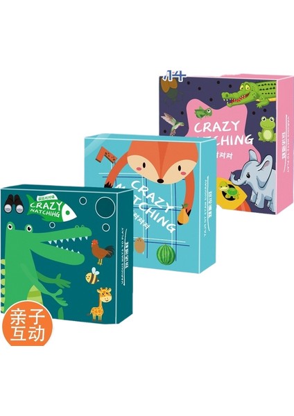 Çocuklar Için Çift Kart Bulmaca Hafıza Eğitimi Erken Eğitim 3 Parçalı Set (Yurt Dışından)