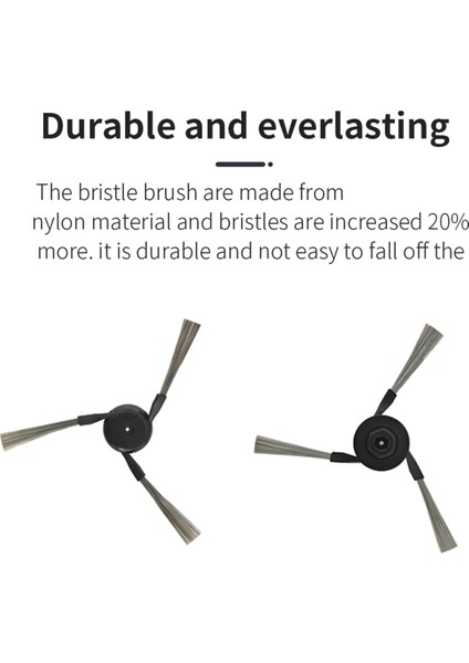 Dreame L40 Ultra / X40 Ultra Complete / Mova P10 Pro Ultra / Mova P50 Pro Ultra Robot Süpürge Için 10 Adet Yan Fırça (Yurt Dışından) modelleri