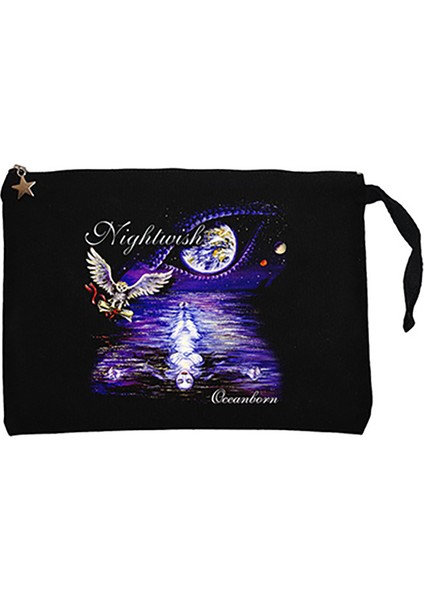 Nightwish Oceanborn Siyah Clutch Astarlı Cüzdan / El Çantası