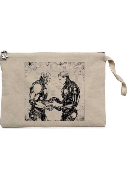 Biographical Analysis Krem Clutch Astarlı Cüzdan / El Çantası