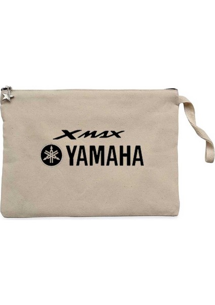 Yamha Xmax Text Krem Clutch Astarlı Cüzdan / El Çantası
