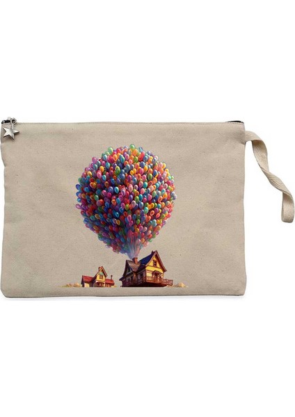 Balloon House Krem Clutch Astarlı Cüzdan / El Çantası