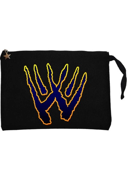 Wolverine Logo Siyah Clutch Astarlı Cüzdan / El Çantası