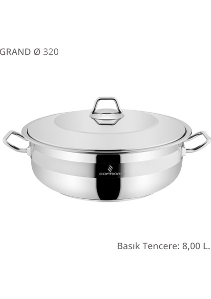 Grand 32 cm Basık Tencere