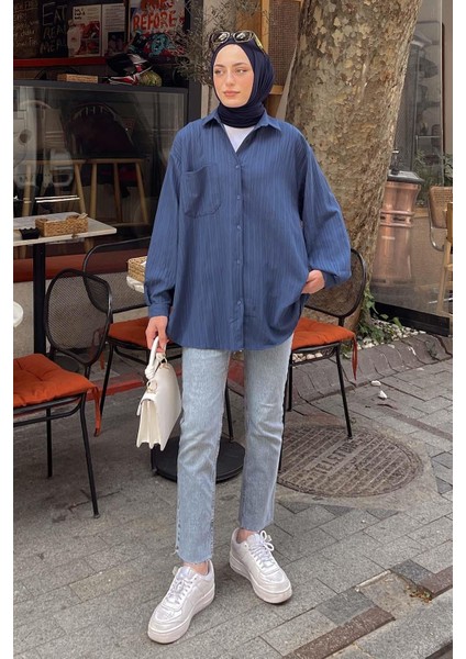 Kraşlı Gömlek Indigo