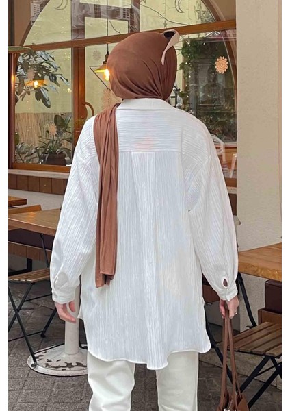 Kraşlı Gömlek Beyaz fırsatları