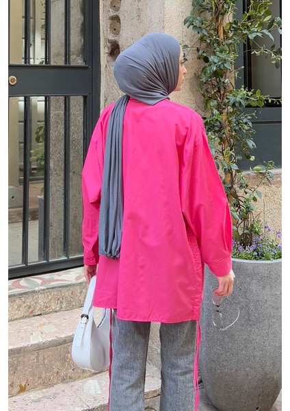 Oversize Gömlek Pembe