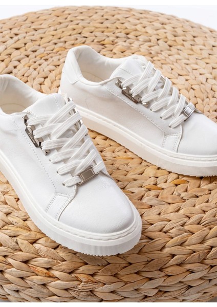 P-910 Beyaz Bağcıklı Taban Dikişli Günlük Kadın Spor indirimleri