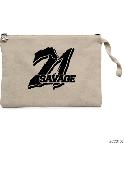 21 Savage Krem Clutch Astarlı Cüzdan / El Çantası