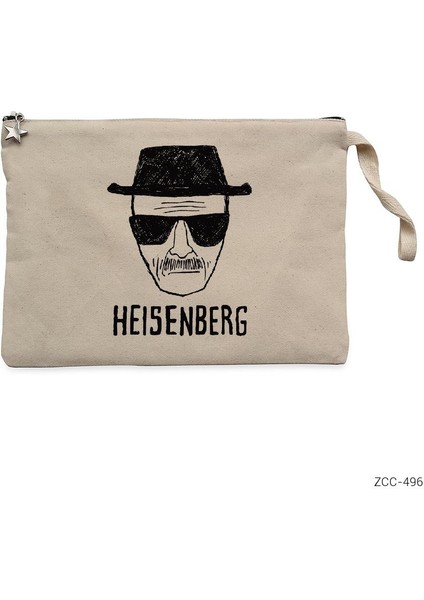 Breaking Bad Heisenberg Krem Clutch Astarlı Cüzdan / El Çantası
