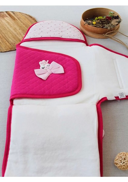 Yenidoğan Açılır Kucaklı Fiyonk Detay Ayaklı Kız Bebek Kundak Pembe fiyatları