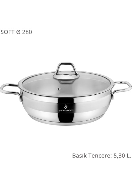 Soft 28 cm Basık Tencere