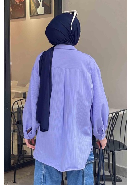 Kraşlı Gömlek Lila fırsatları