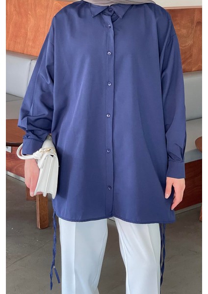 Oversize Gömlek Lacivert fırsatları