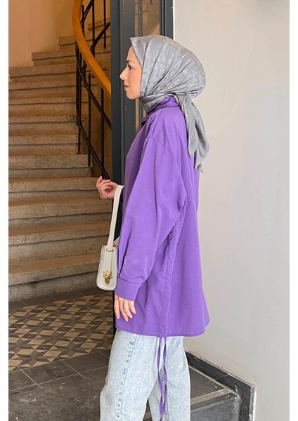 Oversize Gömlek Mor fiyatları