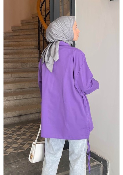 Oversize Gömlek Mor fırsatları