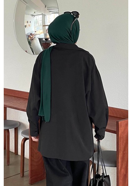 Oversize Gömlek Siyah