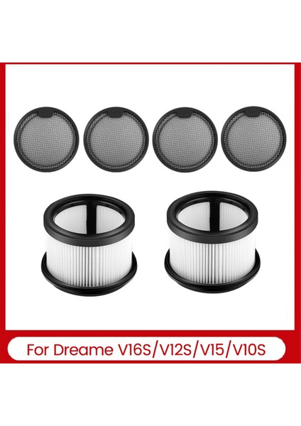 Dreame V16S/V12S/V15/V10S El Tipi Kablosuz Elektrikli Süpürge Hepa Filtre Ön Filtre Için Yedek Yıkanabilir Filtre Takımı (Yurt Dışından)
