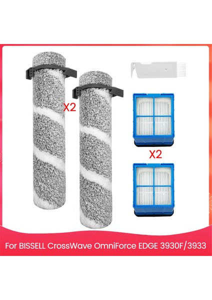 Fırça Ruloları ve Hepa Filtreleri Aksesuarları Kiti Bıssell Crosswave Omniforce Edge, 3930F/3933 Kablosuz Elektrikli Süpürge Parçaları (Yurt Dışından)