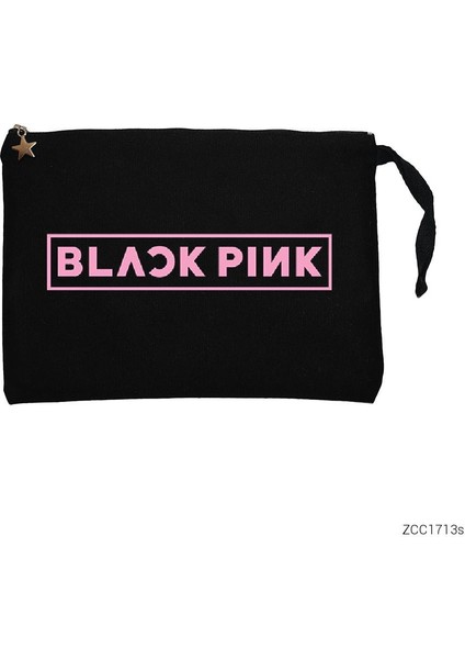 Blackpink Siyah Clutch Astarlı Cüzdan / El Çantası