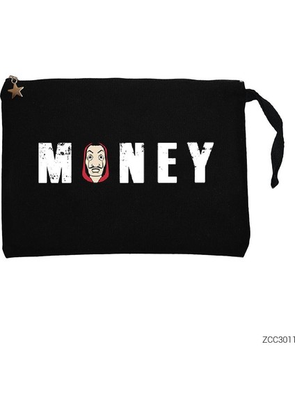 La Casa De Papel Money Siyah Clutch Astarlı Cüzdan / El Çantası