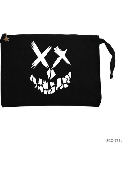 Suicide Squad Smile Siyah Clutch Astarlı Cüzdan / El Çantası