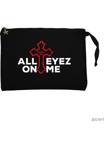 Tupac Shakur All Eyez On Me Siyah Clutch Astarlı Cüzdan / El Çantası