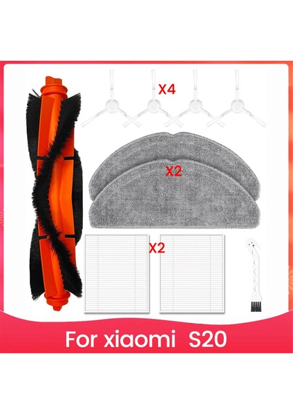 Xiaomi S20 Robot Süpürge Için Aksesuar Seti Ana Yan Fırça Hepa Filtreler Paspas Pedleri Yedek Parçalar (Yurt Dışından)