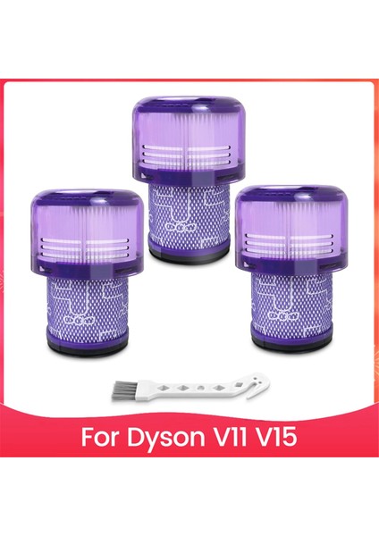 V11 V15 Kablosuz Elektrikli Süpürge Için 3 Paket Vakum Filtresi Yedeği, 970013-02 ve 970013-03 Parçalarını Değiştirir (Yurt Dışından)