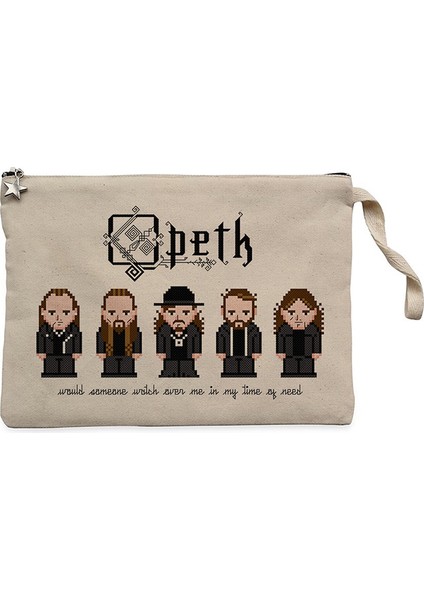 Opeth Group Animation Krem Clutch Astarlı Cüzdan / El Çantası