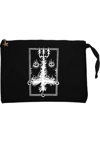 Dissection The Past Is Alive Logo Siyah Clutch Astarlı Cüzdan / El Çantası