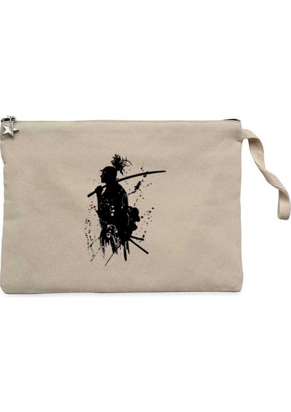 Samurai Miyamoto Musashi Krem Clutch Astarlı Cüzdan / El Çantası