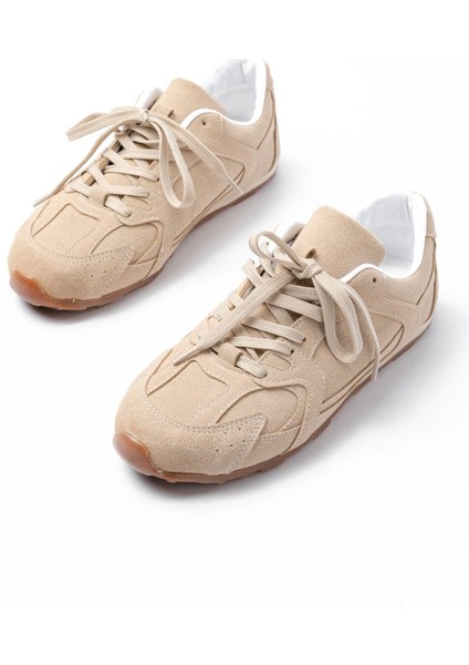 Rs-01 Bej Süet Ince Taban Günlük Spor Ayakkabı fırsatları