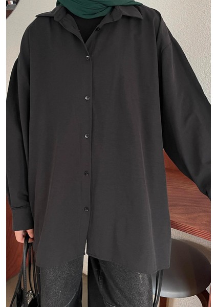 Oversize Gömlek Siyah modelleri