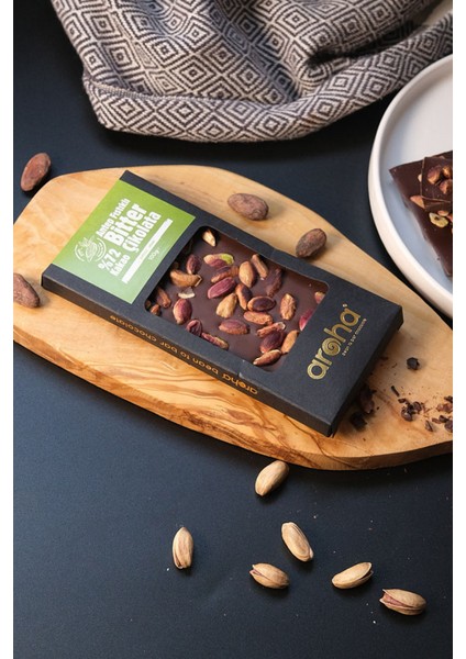 İkili Avantaj Paket. %72 Kakao Antep Fıstıklı Bitter Çikolata 100 g x 2 Adet fiyatları