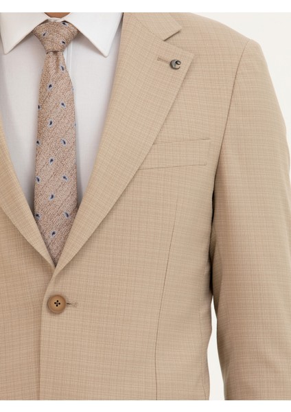 Erkek Bej Slim Fit Takım Elbise 50289003-VR011