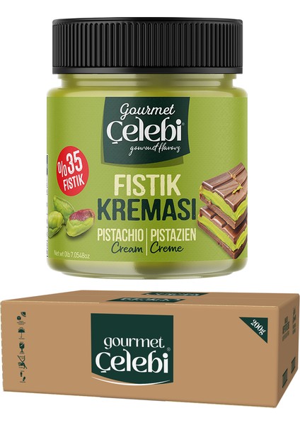 Antep Fıstık Kreması 12'li Koli - 200 gr x 12 Adet