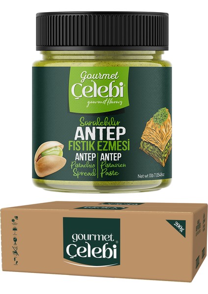 Sürülebilir Antep Fıstık Ezmesi 12'li Koli - 200 gr x 12 Adet