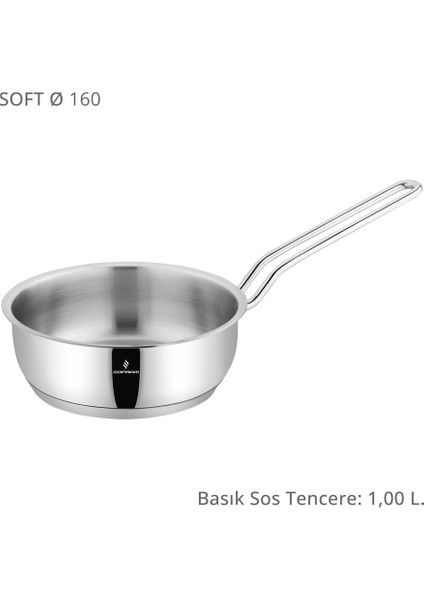 Soft 16 cm Basık Sos Tenceresi