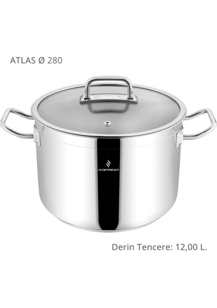 Atlas 28 cm Xl Derin Tencere