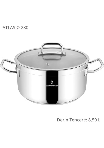 Atlas 28 cm Derin Tencere