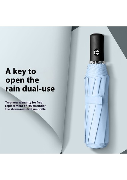 Tam Otomatik Şemsiye Katlanır Büyük Güneş Şemsiyesi Güneşli ve Yağmurlu Çift Kullanımlı Güneş Koruyucu Şemsiye Gölge Şemsiyesi (Yurt Dışından)