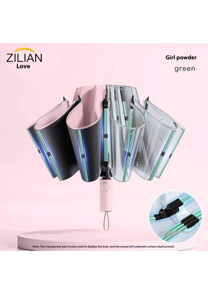 Tam Otomatik Şemsiye Katlanır Büyük Güneş Şemsiyesi Güneşli ve Yağmurlu Çift Kullanımlı Güneş Koruyucu Şemsiye Gölge Şemsiyesi (Yurt Dışından)