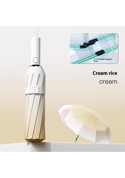 Tam Otomatik Şemsiye Katlanır Büyük Güneş Şemsiyesi Güneşli ve Yağmurlu Çift Kullanımlı Güneş Koruyucu Şemsiye Gölge Şemsiyesi (Yurt Dışından)